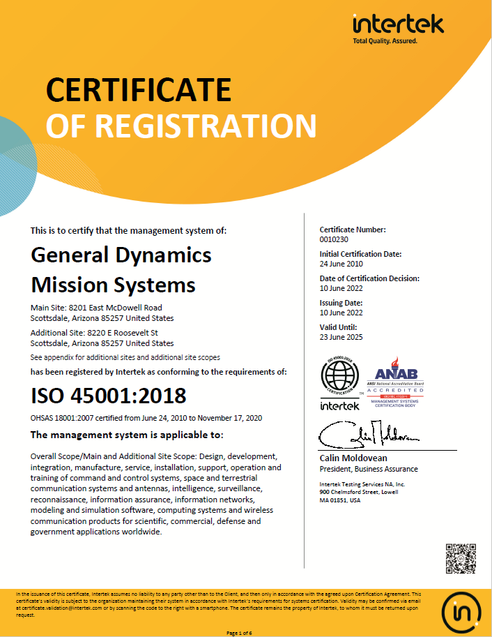 ISO 45001 Cert