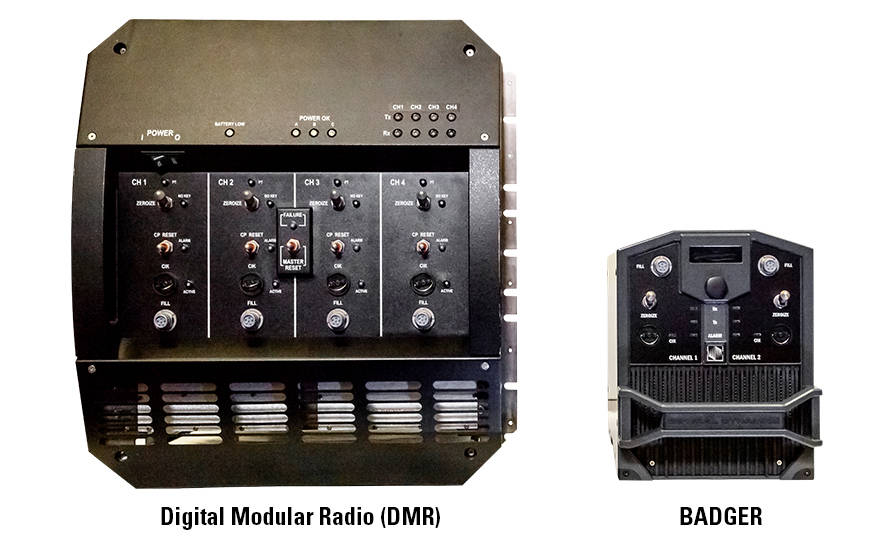 BADGER and DMR Product Size Comparison