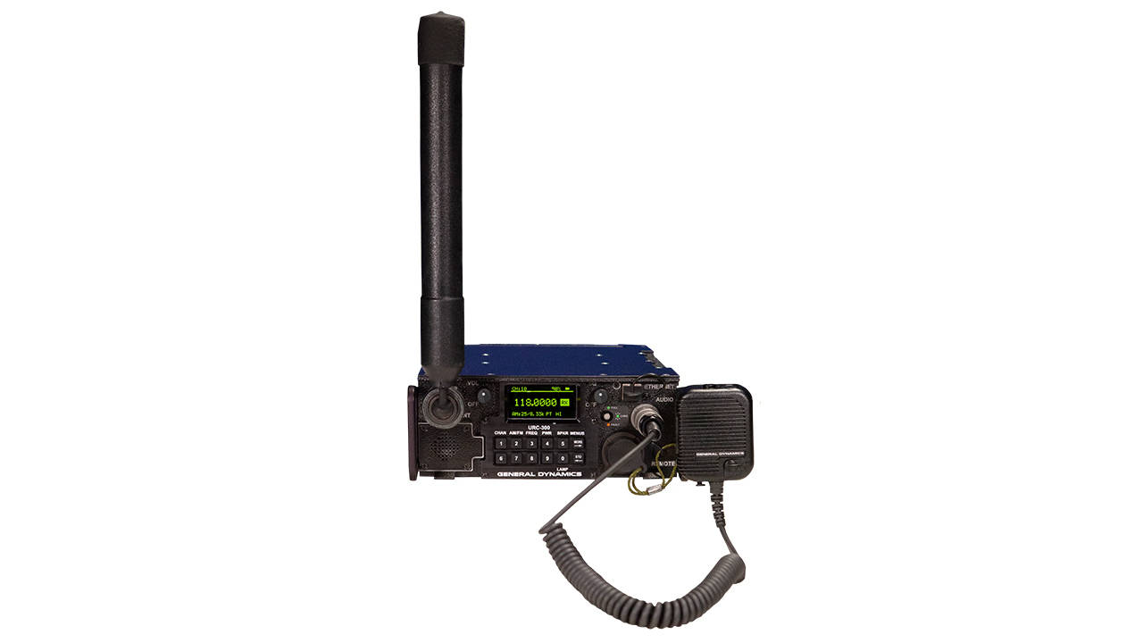 General Dynamics URC-300 LOS Transceiver Product Cut Out With Antenna