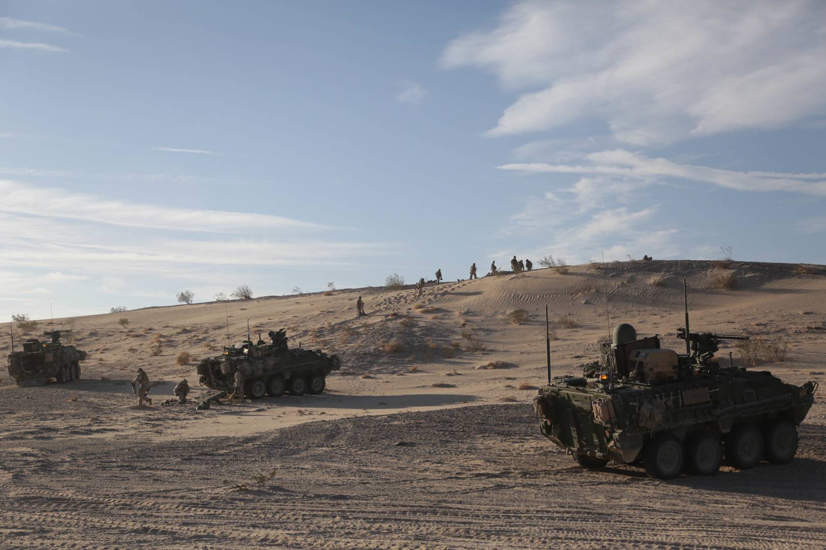 WIN-T Increment 2 Strykers with Soldiers From 1st Armored Division