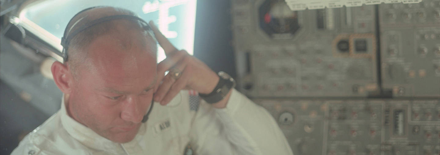 NASA Apollo 11 Buzz Aldrin and Lunar Module Interior Cropped