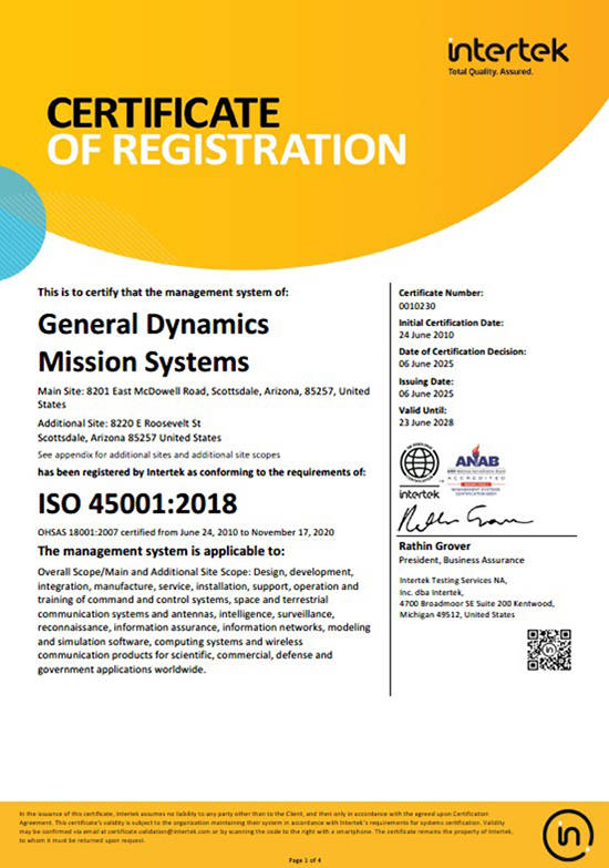 ISO 45001 Cert