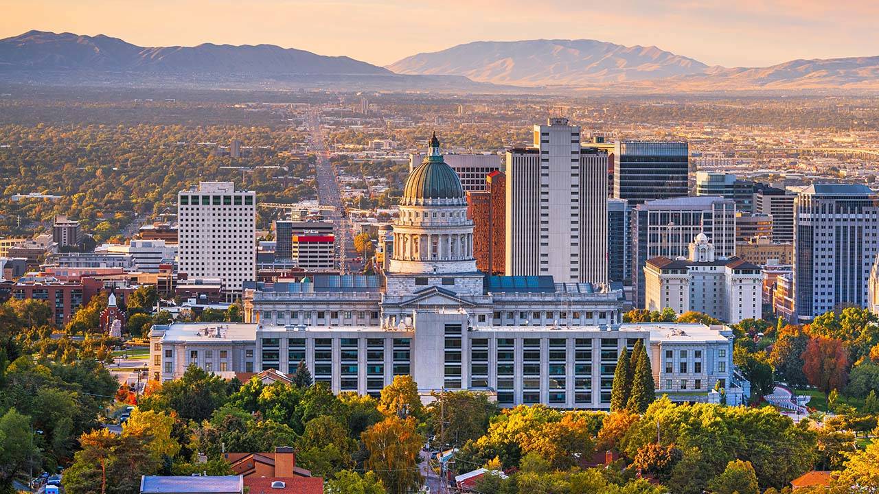 Salt Lake City Utah downtown city skyline