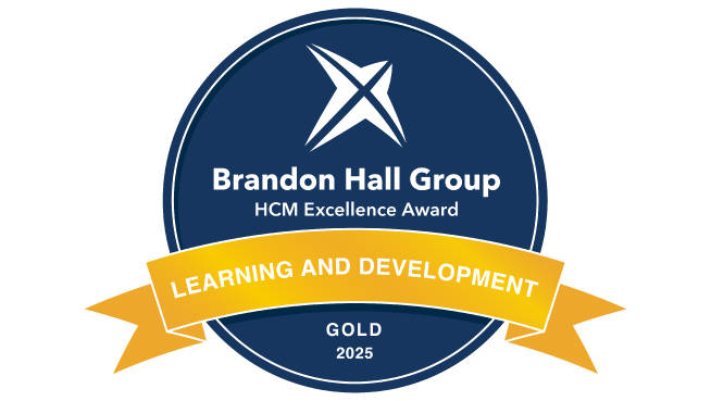 Brandon Hall Group HCM Excellence Learning and Development Gold Award