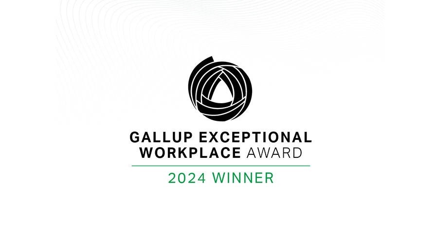 Gallup Exceptional Workplace Award 2024 Logo White