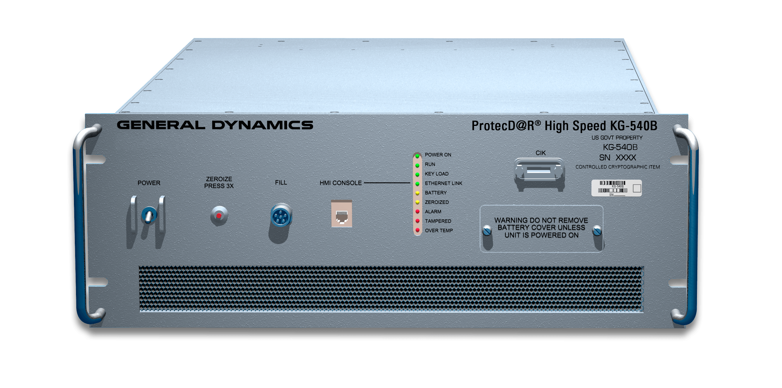 Cyber and Electronic Warfare Systems - ProtecD@R High Speed Encryptor (KG-540B) Front - Image