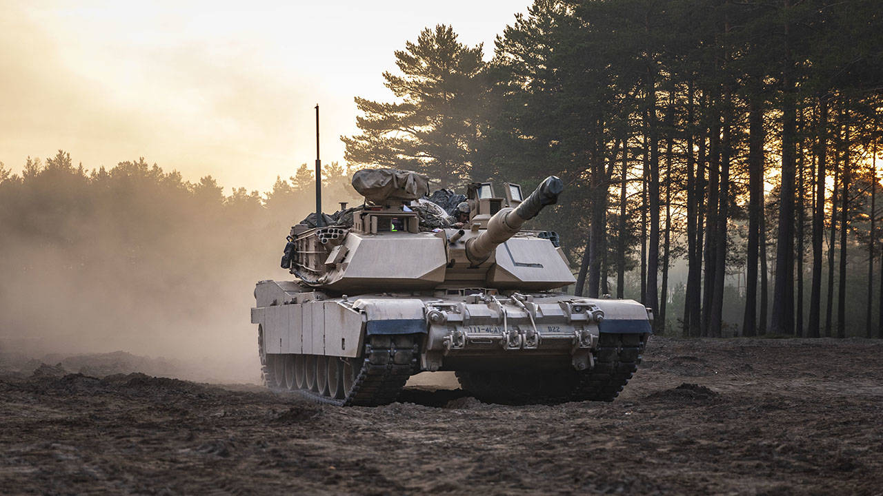 US Army M1A2 Abrams Tank during exercise in Poland
