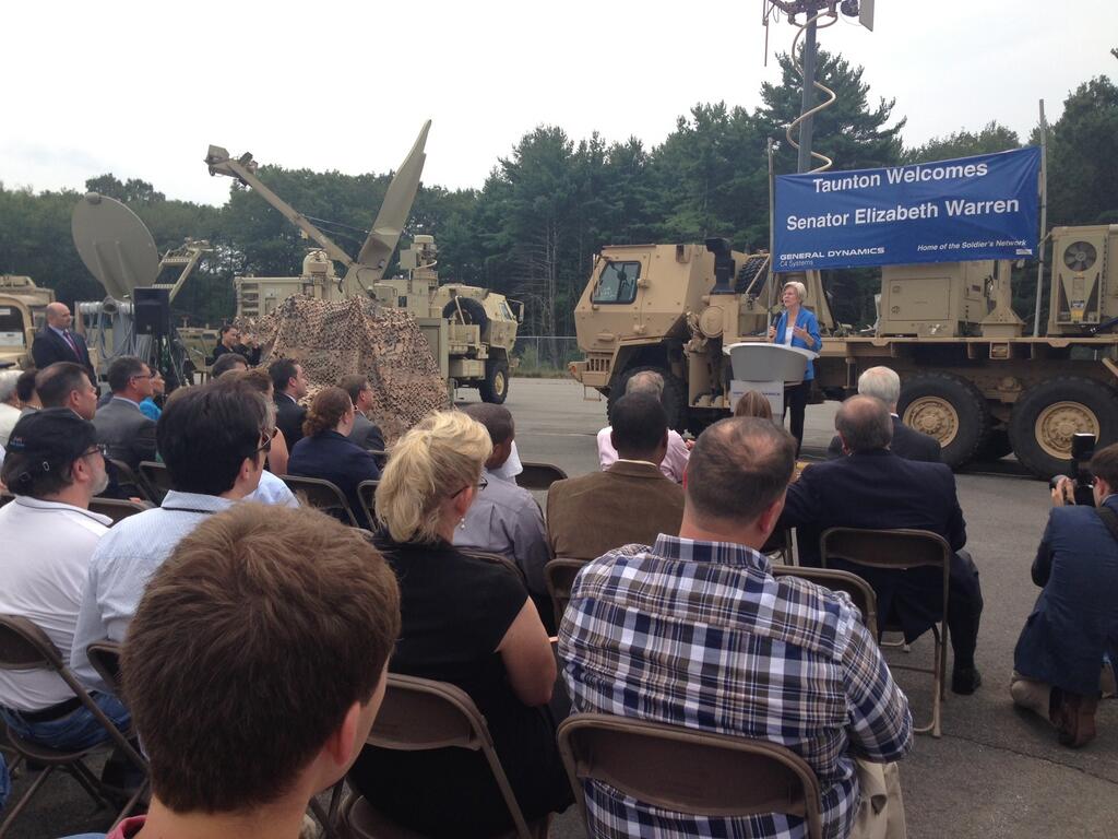 The Soldier's Network - The Herald News: Elizabeth Warren: WIN-T Is a Win for Mass. Defense Industry