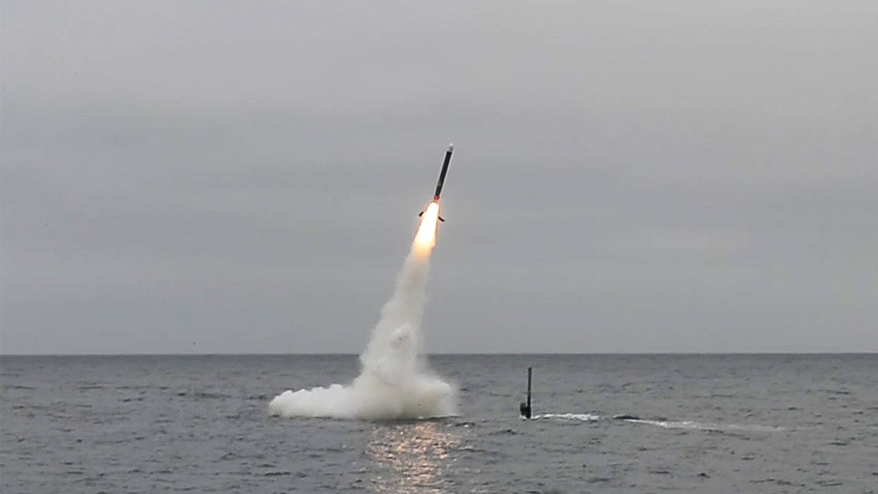 USS Annapolis Submarine Executes Tomahawk Flight Test