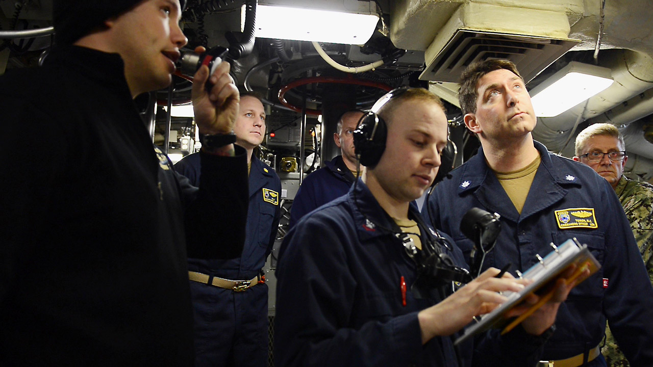 USS Maine SSBN 741 Crew Prepare to Launch Test Missile