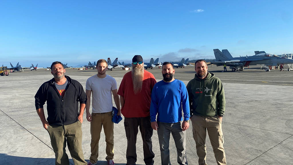 Kip and Team with F-18s