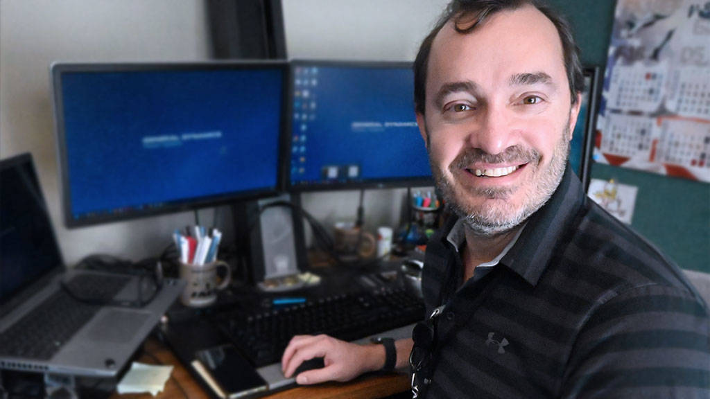 David W Working at Desk