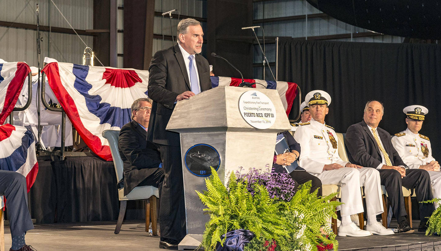 EPF-11 USNS Puerto Rico Christening