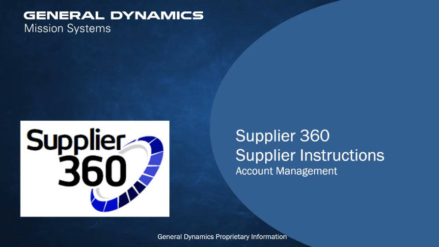 General Dynamics Supplier 360 Video
